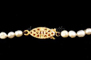 Tenyésztett gyöngy nyaklánc, h: 42 cm