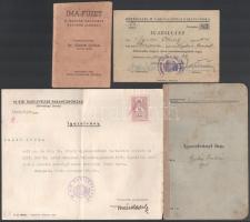 cca 1920-1940 8 db katonai igazolvány, kitüntetés igazolás, stb