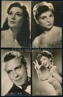 cca 1960 5 db magyar és 5 db külföldi színésznő képeslap méretű fotó, egyiken Maria Botta román szín...