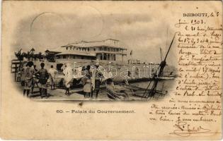 1903 Djibouti, Palais du Gouvernement / government palace (Rb)