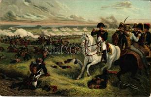 Napoleon Bonaparte. The Battle of Wagram. Stengel litho s: Bellangé (ázott / wet damage)