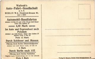 Berlin, Wallroth's Ausflug nach Potsdam in Wannsee / Wallroth's automobile tour, sightseei...