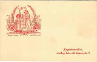 Kegyelemteljes, boldog húsvéti ünnepeket! Liturgia kegytárgy és könyvkiadó / Easter greeting Hungarian religious art postcard