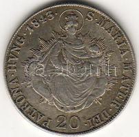 1843B. 20Kr ezüst  T:3/4