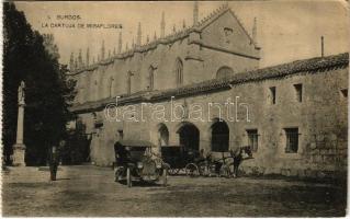 Burgos, La Cartuja de Miraflores / Carthusian monastery, automobile, horse-drawn carriage (EK)
