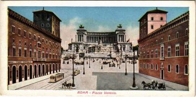 Roma, Rome; Piazza Venezia / square, tram, café