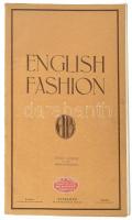 cca 1930 English fashion - Angol divat. 13 nagyméretű táblát tartalmazó mappa. Vörös Sándor hódmezővásárhelyi szabó pecsétével. 44x24 cm