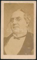 cca 1870 Karl Mathias Rott (1807-1876) osztrák énekes, keményhátú fotó, felületén törésnyomok, 10,5×6,5 cm
