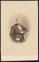 cca 1870 Férfiportré, keményhátú fotó, 10×6 cm