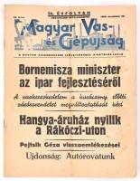 1935 Magyar vas- és gépújság dec. 22-i száma. hajtva.