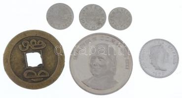 6db-os vegyes érmetétel, közte Ausztria 1937. 5gr + 1937. 10gr + 1937. 50gr fém minipénz T:1-2