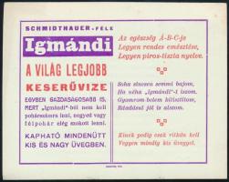 Igmándi természetes keserűvíz szórólap