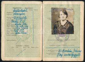 1926 Magyar Királyság által kiállított fényképes útlevél Chicagoba / Hungarian passport