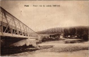 1917 Piski, Simeria; híd és csárda 1848-ból. Vasúti levelezőlapárusítás 457. / bridge and inn from the 1848-1849 Hungarian Revolution