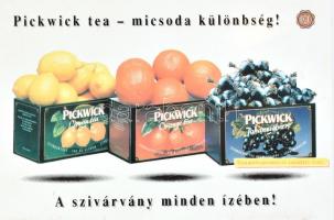 cca 1990 Pickwick tea reklámos műanyag tábla 28x19 cm