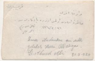 1920 Török katonák télen / Turkish soldiers in winter. photo (non PC) (vágott / cut)