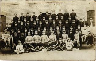 Osztrák-magyar katonák / WWI Austro-Hungarian K.u.K. military, group of soldiers. Kirschweng Lajos (Bicske) photo (EK)