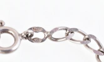 Ezüst (Ag) nyaklánc, "Regnum Marianum / Sub Patrocinio Sancti Aloysii" ovális medállal, je...