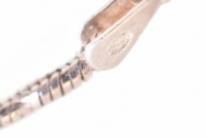 Ezüst (Ag) nyaklánc fehér köves delfin medállal, jelzett, bruttó: 9,4 g