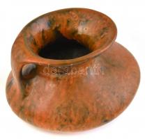 Pesthidegkúti vázácska. Színes mázakkal festett kerámia, hibátlan. m:13cm