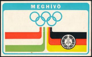 1980 A Magyarország-NDK olimpiai labdarúgó mérkőzés meghívója