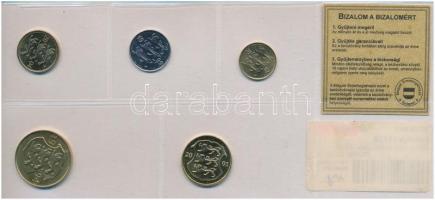 Észtország 1994-2004. 10s-5K (5xklf) forgalmi összeállítás T:1-2 Estonia 1994-2004. 10 Senti - 5 Krooni (5xdiff) coin set C:UNC-XF