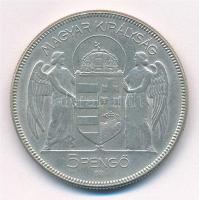 1930. 5P Ag "Horthy jobbra" T:2 
Adamo P8