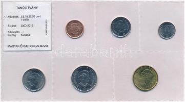 Kanada 2007-2013. 1c-1$ (6xklf) forgalmi összeállítás T:1-2 Canada 2007-2013. 1 Cent - 1 Dollar (6xdiff) coin set C:UNC-XF