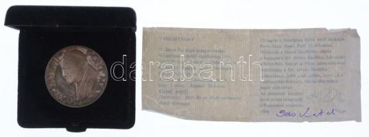 Lapis András (1942-) 1991. "Őszentsége II. János Pál Magyarországon" jelzett Ag emlékérem ...