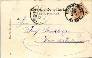 1909 Chernivtsi, Czernowitz, Cernauti, Csernyivci; K.k. Post- und Telegrafenamt / post and telegraph...