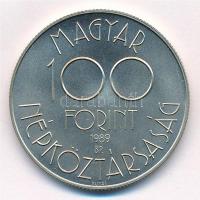 1989. 100Ft Cu-Ni-Zn "Labdarúgó Világbajnokság - Kézfogás" T:1 
Adamo EM107