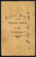 cca 1860-1870 Családi portré, keményhátú fotó Záhor Lipót egri műterméből, felületén törésnyom, 6,5×...