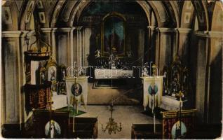 1921 Várgedefürdő, Kúpele Hodejov; Római katolikus templom, belső. Schlesinger Dávid kiadása / Catholic church, interior (EM)