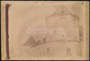 cca 1900 Fogarasi vár, keményhátú fotó, foltos, 16×24 cm / Făgăra? Citadel, vintage photo with faults