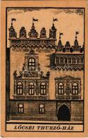 Lőcse, Levoca; Thurzó ház. A Magyar Jövő kiadása / historical house, Hungarian irredenta art postcard s: Kató Kiszly István