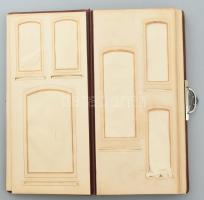 cca. 1900 körül, szecessziós fotóalbum, sérült, 32x20cm