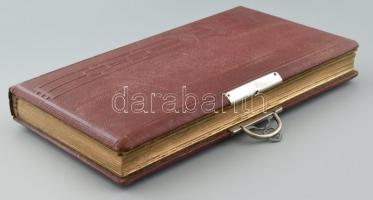 cca. 1900 körül, szecessziós fotóalbum, sérült, 32x20cm