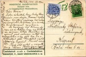 1935 Nemzetközi Árumintavásár Budapest 1934. A Cserkészbolt Mintatábora / Hungarian boy scout art po...