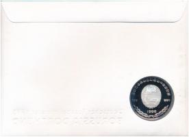 Észak-Korea 1996. 500W Ag "Labdarúgó Világbajnokság Franciaország 1998" érme, "Boruss...