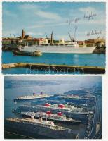 10 db MODERN hajós motívum képeslap / 10 modern ship motive postcards