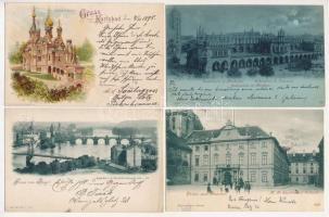 10 db RÉGI hosszú címzéses cseh és lengyel képeslap / 10 pre-1900 Czech and Polish postcards