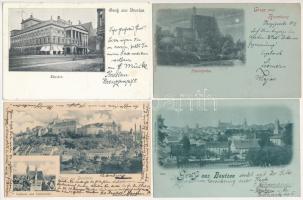 4 db RÉGI hosszú címzéses német képeslap / 4 pre-1900 German postcards