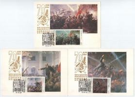 5 db MODERN Lenin nyomtatvány, Carte Maximum / 5 modern CM Lenin cards