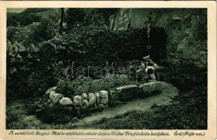 1942 Érd, A szentlélekű Bogner Mária vizitációs nővér sírja a Kalot Népfőiskola kertjében