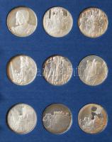 NSZK 1971. "Albrecht Dürer mesterművei" Ag emlékérem-sorozat, benne 36db dekoratív, Ag eml...