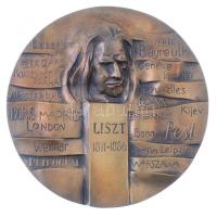 Szentirmai Zoltán (1941-) 1986. Liszt Ferenc 1811-1886 / Emlékezetül 1986-ban Br emlékérem eredeti dobozában (655g/109mm) T:1-