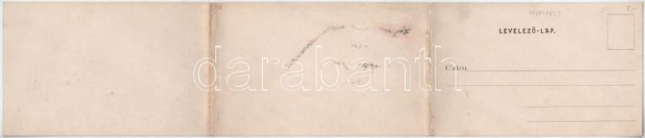 Budapest. Három részes kinyitható panorámalap, Divald Károly 49. / 3-tiled folding panoramacard