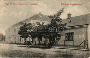 1908 Nagyecsed, Nagy-Ecsed; Magy. kir. állami elemi iskola, községház (EK)