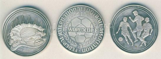 NSZK 1974. "Labdarúgó VB" 3db klf Ag emlékérem, 3x 14,9g T:PP Eredeti díszdobozban!