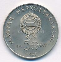 1988. 50Ft "Világ Vadvédelmi Alap II. - Kékvércse" T:BU patina Adamo EM101